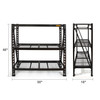 Dewalt 4-Foot Tall, Black Frame 3 Shelf Steel Wire Deck Industrial Storage Rack 41659